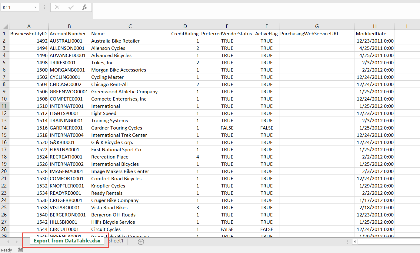 Export Systemdatadatatable O 6337